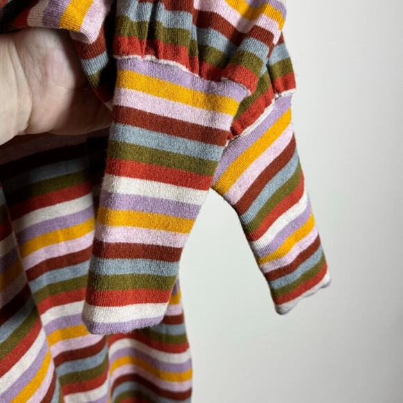 Madewell Striped Puff-Sleeve Scoopneck Top Twee Y2K Multicolor 70s - Picture 7 of 11